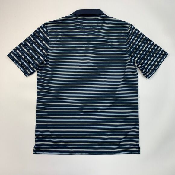 Greg Norman Polo Shirt Mens M Navy Striped Short Sleeve PlayDry Performance Golf - Picture 7 of 11